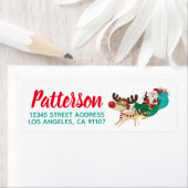 Santa Sleigh Reindeer Return Address Label (Insitu)