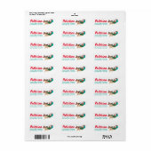 Santa Sleigh Reindeer Return Address Label (Full Sheet)