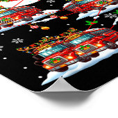 Santa Sleigh Reindeer School Buses Matching Driver Poster (Hoek)