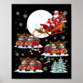 Santa Sleigh Reindeer School Buses Matching Driver Poster (Voorkant)
