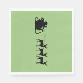 Santa sleigh reindeer servet