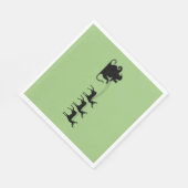 Santa sleigh reindeer servet (Hoek)