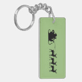 Santa sleigh reindeer sleutelhanger (Voorkant Links)