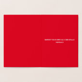 Santa sleigh renders vrolijk kerst DIY bericht Folie Kaarten (Binnen)