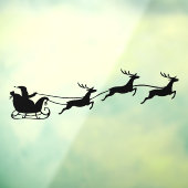 Santa Sleigh & Rendier Kerst Venster Sticker (Vel 3)