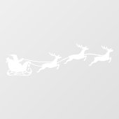 Santa Sleigh & Rendier Kerst Venster Sticker (Vel)