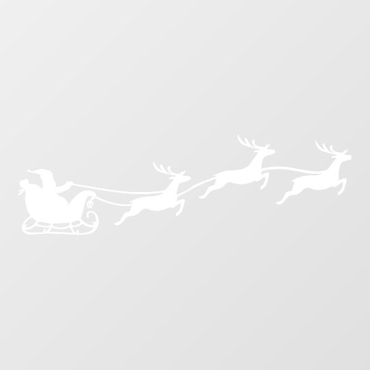 Santa Sleigh & Rendier Kerst Venster Sticker (Vel)