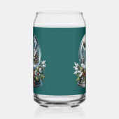 Santa Sleigh Ride in Snow Wereldbol Wonderland Blikvorm Glas (Rechts)