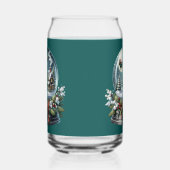 Santa Sleigh Ride in Snow Wereldbol Wonderland Blikvorm Glas (Links)