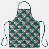 Santa Sleigh Ride in Snow Wereldbol Wonderland Schort (Voorkant)