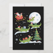 Santa Sleigh Riding Alligator Christmas Funny Xmas Feestdagenkaart (Voorkant)