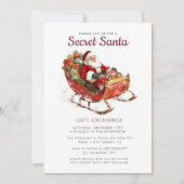 Santa Sleigh Secret Kerstfeest Kaart (Voorkant)