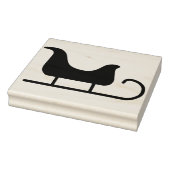 Santa sleigh silhouet patroon kunst stempel (Stempel)