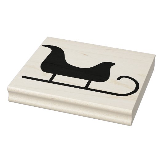 Santa sleigh silhouet patroon kunst stempel (Stempel)