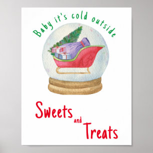 Santa sleigh - Snoepjes en lekkernijen Poster