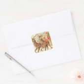 SANTA SLEIGH SQUARE Sticker (Envelop)