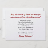 Santa Sleigh Trees Winter Scene Holiday Party Invi Kaart (Achterkant)