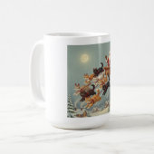 Santa Sleigh with Flying Cats Coffee Mug Koffiemok (Voorkant links)