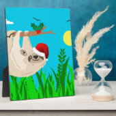 santa sloth fotoplaat (Zijkant)