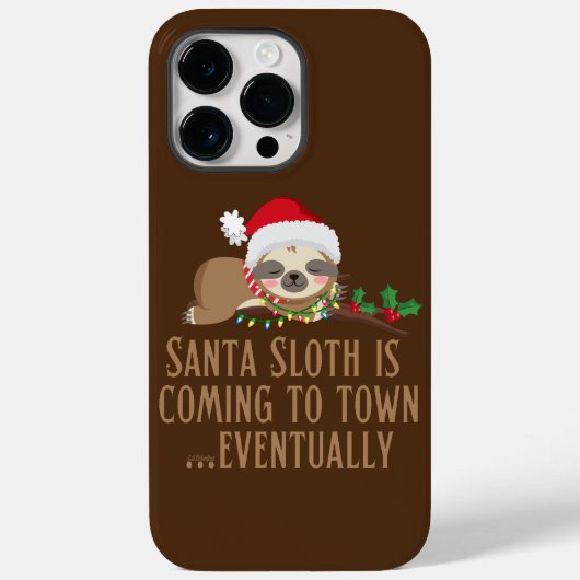 SANTA SLOTH KOMT NAAR TOWN... UITEINDELIJK Case-Mate iPhone CASE (Achterkant)