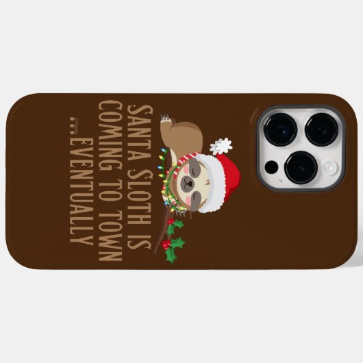 SANTA SLOTH KOMT NAAR TOWN... UITEINDELIJK Case-Mate iPhone CASE (Achterkant (horizontaal))