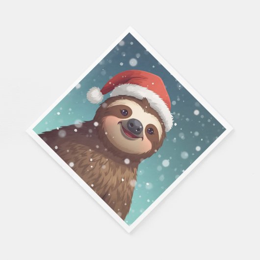 Santa Sloth, Napkins Servet (Hoek)