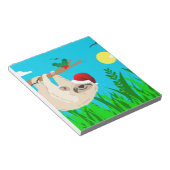 santa sloth notitieblok (Schuin)