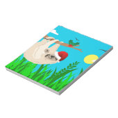 santa sloth notitieblok (Linkerzijde)