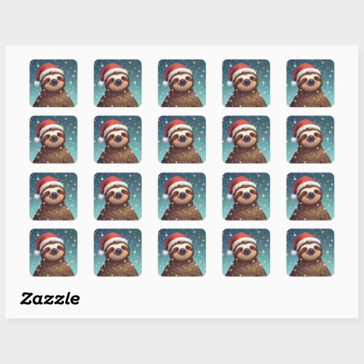 Santa Sloth, Stickers (Vel)