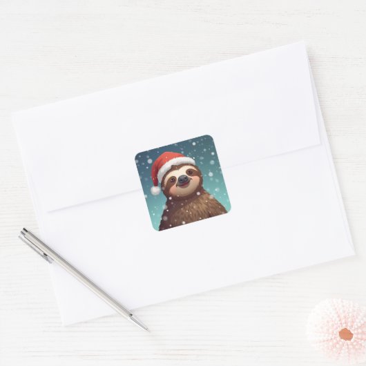 Santa Sloth, Stickers (Envelop)