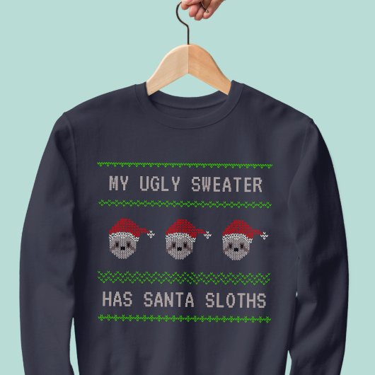 Santa Sloths Custom Grappig Kerstsweatshirt Trui