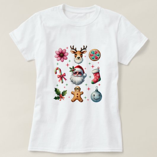 Santa Smile Kerst T-shirt (Design voorkant)
