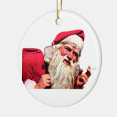  Santa Smoking Cigarette Keramisch Ornament (Links)