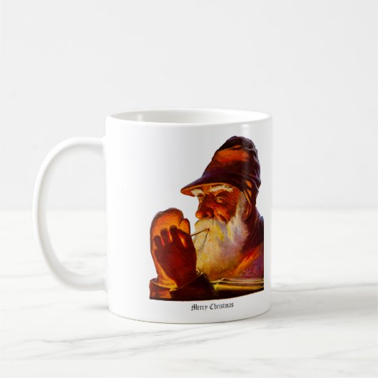  Santa Smoking Pipe Hunter Koffiemok (Links)