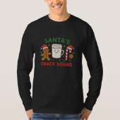 Santa snack squad lange mouw t-shirt (Voorkant)