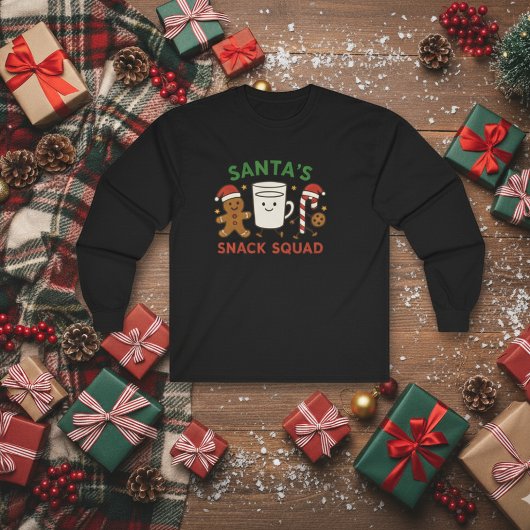 Santa snack squad long sleeve t-shirt