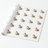 Santa Snail Cadeaupapier (Uitgerold)