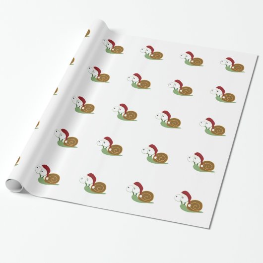 Santa Snail Cadeaupapier (Uitgerold)
