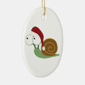 Santa Snail Keramisch Ornament (Rechts)