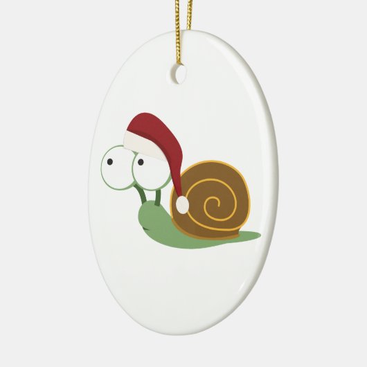 Santa Snail Keramisch Ornament (Links)