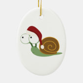 Santa Snail Keramisch Ornament (Achterkant)