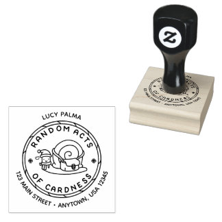 Santa Snail Random Acts of Cardness Logo Stamp Rubberstempel