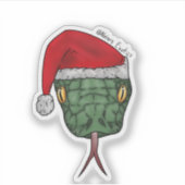 Santa snake sticker (Voorkant)