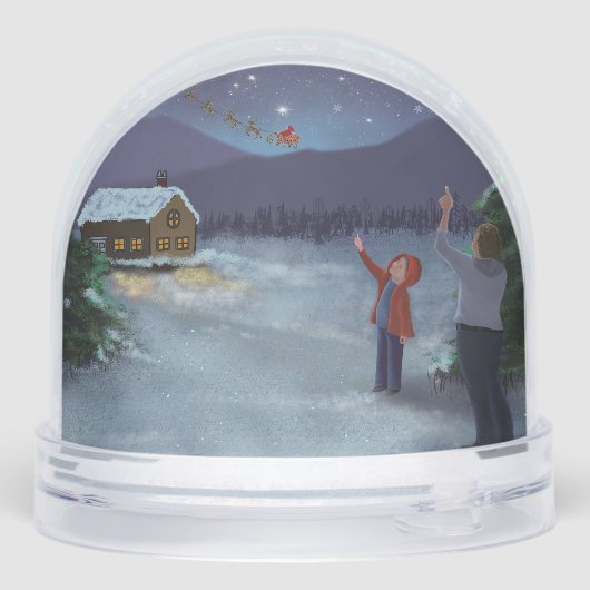 Santa  sneeuwbol (Achterkant)