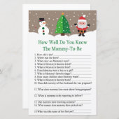 Santa, sneeuwman, hoe goed ken je baby shower? (Voorkant / Achterkant)