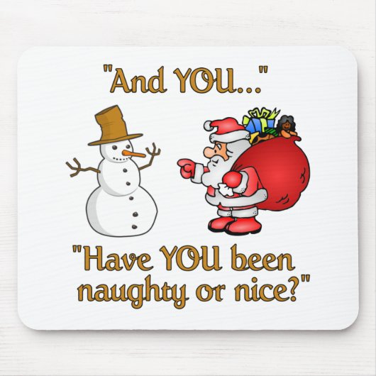 Santa & Sneeuwman mousepad Muismat (Voorkant)