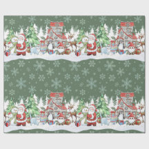 Santa Sneeuwman Rendier Kerst Verpakking Papier