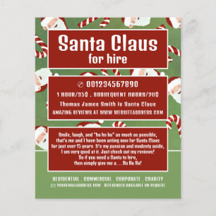 Santa Snoep, Santa Claus Entertainer Adverteren Flyer
