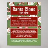 Santa Snoep, Santa Claus Entertainer Adverteren Poster (Voorkant)