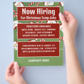 Santa Snoep, Seizoensgebonden Recruitment Adverter Flyer (Hand)